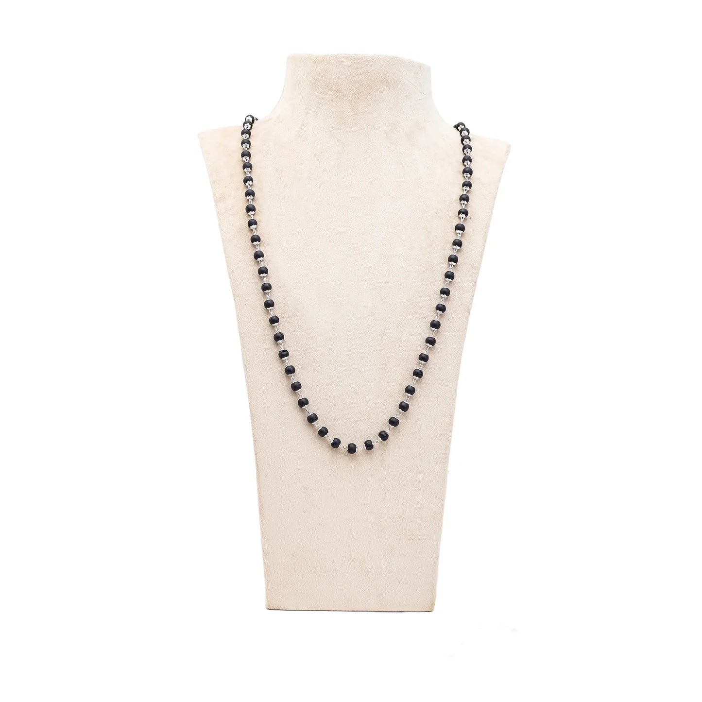 Karungali Malai Silver Cap Necklace with Govt. Certified